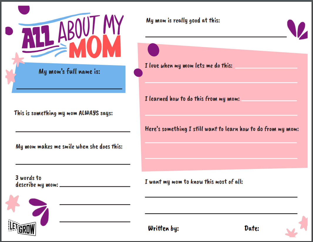 Free Mother s Day Fill In The Blank Cards For Kids Free Range Kids