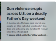 gun violence headline
